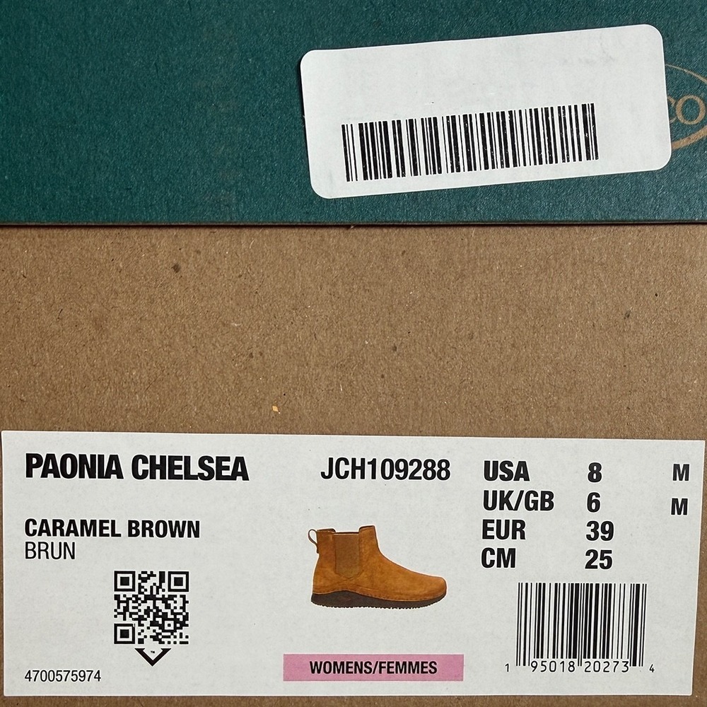 Chaco Paonia Chelsea Boots - NEW Womens Size 8 Carmel Brown - #49351-ZZ3 - Picture 4 of 5